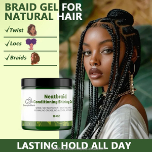 Gel Fijador para Trenzas de 16oz al por Mayor - Marca Privada, Herbal, Sin Alcohol, Mate, Acondicionador y Voluminizador para Todo Tipo de Cabello - Product Image 2