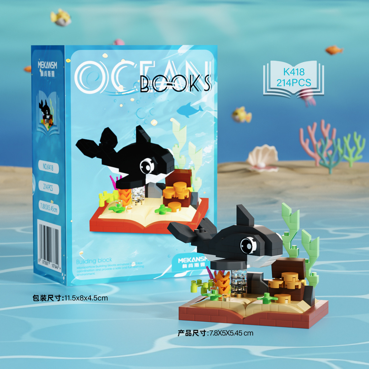 K418 Ocean Bookletter - Orca 214 piezas