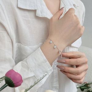 Dylam Stylish 925 Sterling Silver Rhodium Plated Link Chain <b>Infinity</b> Symbol 5A Cubic Zirconia Pendant <b>Bracelets</b> Jewelry - Product Image 2