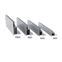 Profilé de cadre de boîte à lumière en aluminium de 4 à 12 cm, cadre de signalisation publicitaire rétroéclairé par LED, extrusion murale mince, durable et écologique