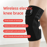 Masajeador de Rodilla Calefactado con Vibración y Luz Roja, Masajeador Eléctrico Inalámbrico Recargable para Rodilla, Temperatura Ajustable