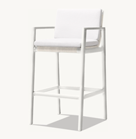 MESA-Ensemble bar moderne tout temps, patio, jardin, hôtel, plage, extérieur, mobilier métallique fabriqué à la main, tabouret de bar et de comptoir en aluminium