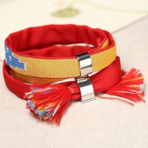 Joyería de Comics Japoneses, Cosplay, Kumihimo Hecho a Mano, Pulsera de <span class=keywords><strong>Amistad</strong></span>, Amuleto de <span class=keywords><strong>la</strong></span> Suerte con Cinta para el Cabello, Joyería de Tu Nombre - Product Image 2