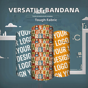 Tùy chỉnh in logo đa chức năng thể thao sọ Khăn Cổ gaiter Đen Headband Bandana Đồng bằng màu trắng Polyester liền mạch ngoài trời - Product Image 2