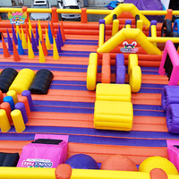 Parc d'attractions gonflable en PVC écologique de qualité industrielle pour jeux amusants et châteaux gonflables
