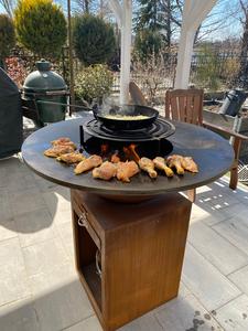 Bol de Barbecue en métal Corten robuste pour l'extérieur avec anneau de gril - Product Image 5