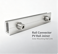 Connecteur de rail solaire en alliage d'aluminium anodisé pour le montage de panneaux solaires sur toit et au carport