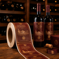 Étiquettes d'emballage personnalisées de haute qualité pour bouteilles de vin rouge avec gaufrage – Étiquettes de bouteilles de vin