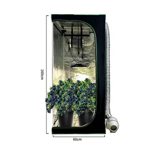 60*60*160cm Plant Tent kit led full spectrum Grow Lights lm301b 120W with Ventilation System indoor growing for blueberry