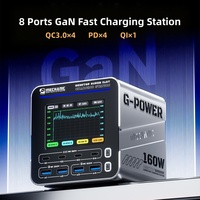 Station de charge sans fil magnétique de bureau GAN 160w Super rapide Chargeur rapide 100W PD pour téléphones mobiles ipad