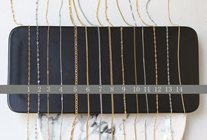 Collection de chaînes personnalisées en acier inoxydable plaqué PVD 18 carats, chaînes Figaro empilables, chaînes à maillons, chaînes délicates dorées pour un usage quotidien - Product Image 5