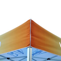 Tente pliante personnalisée pour salon professionnel avec impression CMJN par transfert thermique, gazebo publicitaire extérieur, structure en aluminium