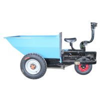 Chariot à main motorisé à économie d'énergie, chariot à béton, chariot à ciment, chariot à sable et gravier, batterie 48V, moteur 1000W, capacité 500KG