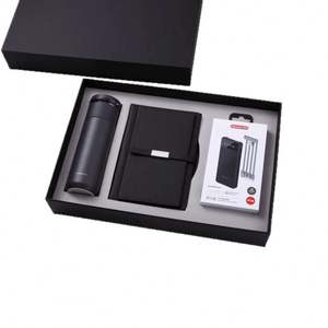 LocknLock Modern Simple Stainless Steel Silk Screen Printed Tea Water Separation Insulated Cup <b>Set</b> <b>Notebook</b> Power Bank Gift Gift - Product Image 1