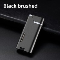 Briquet à essence gonflable de style européen pour homme, flamme bleue, double brûleur, mini cadeau créatif pour cigares et cigarettes, vente en gros