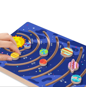 Giocattoli in Legno, Tavola 3D dei Pianeti, Sistema Solare in Legno con Otto Pianeti, Tavola Educativa per l'Apprendimento - Product Image 3