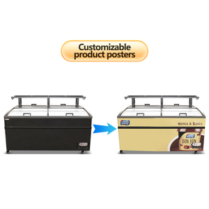 Congelador Comercial Grande de Una Sola Temperatura, Equipo de Refrigeración, Vitrina Combinada Tipo Isla para Exhibición de Helados en Supermercados - Product Image 3