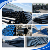 Tuyau en PEHD de grand diamètre 6 pouces 8 pouces, tuyau d'eau noir en polyéthylène pour les systèmes industriels de drainage, d'évacuation des eaux usées et d'alimentation en eau