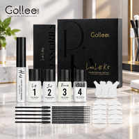 Kit de rehaussement de cils et de sourcils semi-permanent Gollee Keratin avec tiges ultra-fines pour usage professionnel et domestique, boucliers de rehaussement de cils