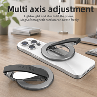 Support magnétique en alliage d'aluminium Q5-A pour anneau de maintien et support de téléphone pour bureau, lit et usage au bureau