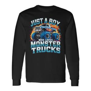Camiseta de manga larga Just A Boy Who Loves Monster Trucks - Product Image 1