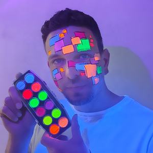 <span class=keywords><strong>Pintura</strong></span> facial y corporal activada por agua, kit de <span class=keywords><strong>pintura</strong></span> facial con luz UV, Cosplay - Product Image 2