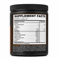 Nutrition sportive Supplément pré-entraînement personnalisé OEM de marque privée naturelle Suppléments pré-entraînement aromatisés pour hommes pour la musculation