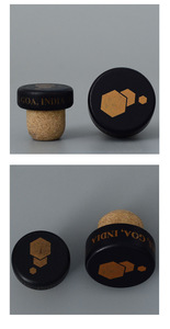Bouchons de bouteille en alliage de zinc personnalisés en relief, bouchons en polymère premium pour spiritueux, pour whisky, vodka, brandy, vente en gros - Product Image 4