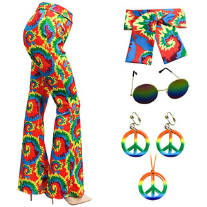 Señoras 60s 70s Retro Hippy Hippie Groovy Go Girl <span class=keywords><strong>Disco</strong></span> Dancing <span class=keywords><strong>Queen</strong></span> Costume Ecoparty - Product Image 3