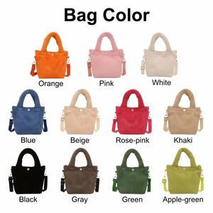 Personalised Handbags, Handmade Embroidered Corduroy Tote <b>Bag</b>, Back to <b>School</b> Gift, Travel Crossbody <b>Bag</b> - Product Image 6