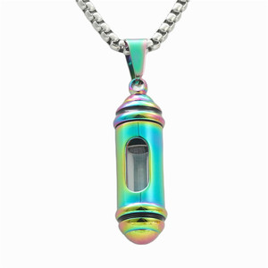 Pendentif flacon de parfum en acier inoxydable, collier à thème pour homme, 3,0*60 cm, bijoux cadeau - Product Image 3