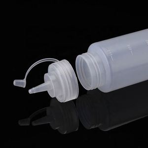 Empty Refillable Sauce Condiment <b>Squeeze</b> <b>Bottles</b> 250ml <b>Plastic</b> BBQ Ketchup <b>Bottle</b> With Needle Tip - Product Image 3
