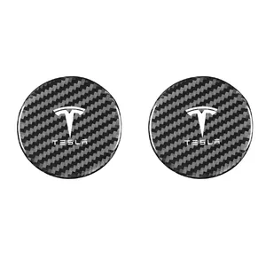 Posavasos con patrón <span class=keywords><strong>de</strong></span> fibra <span class=keywords><strong>de</strong></span> carbono para coche, alfombrilla antideslizante para taza <span class=keywords><strong>de</strong></span> agua, antisuciedad para <span class=keywords><strong>Tesla</strong></span> Model 3 X Y Style MODEL S <span class=keywords><strong>ROADSTER</strong></span> - Product Image 2