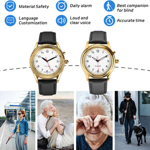 English Quartz Luxury Men Women <strong>Talking</strong> Watch Speaks the Time, <strong>Date</strong> or Alarm Time for Elderly, Visually Impaired or the Blind - Product Image 5