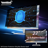 Hoogtransparant privacyfilter tegen vingerafdrukken, anti-reflectie en blauwlichtfilter voor HP 27 inch 16:9 desktopmonitor