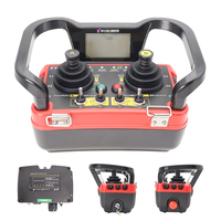 Télécommande industrielle sans fil à double joystick IP65 avec écran 3,5 pouces et 2 batteries 5000 mAh pour grue