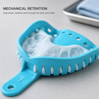 Plateau d'empreinte dentaire jetable en plastique pour empreinte complète, idéal pour cliniques dentaires et laboratoires dentaires, vente en gros