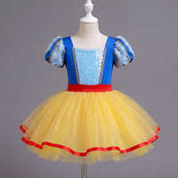 Robe de tutu de princesse pour filles AL-P058, robe de danse respirante à manches bouffantes et paillettes pour fête d'anniversaire