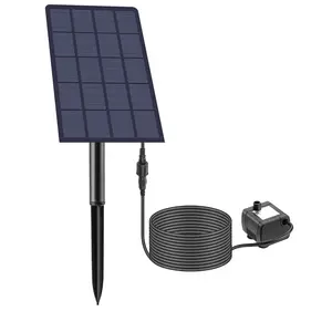 Fuente Solar con bomba de Panel, Kit de Panel Solar adecuado para baño de aves, fuente exterior con múltiples boquillas para jardín