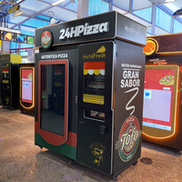 Nouvelle machine distributrice de pizzas entièrement automatique 2025 avec écran tactile intelligent, libre-service, pour extérieur, restauration rapide, nourriture de rue, accepte les cartes de crédit