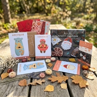 Emballage en papier élégant, enveloppe cadeau, carte d'instructions, emballage cadeau de Noël, boîtes d'expédition en papier exclusives pour les fêtes