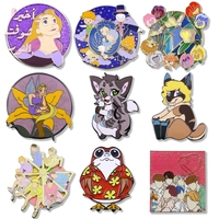 Broches magnétiques personnalisées en or, écussons de vêtements, logos métalliques, épingles de revers pour chapeaux, badges, épingles en émail personnalisées souples ou rigides pour anime