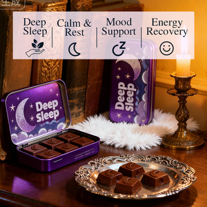 Sôcôla bổ sung giấc ngủ sâu, thay thế thuốc, không đường, hữu cơ, ngon miệng, chứa GABA, L-Theanine, Melatonin, giúp ổn định tâm trạng - Product Image 2