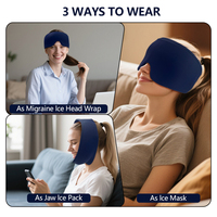 Masque oculaire en tissu élastique et gel médical pour compresses froides, soulagement des migraines, protection intégrale à 360 degrés, aide au sommeil