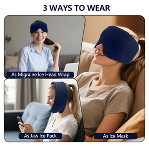 Masque oculaire rafraîchissant grand format pour soulager les migraines, coussin de refroidissement à couverture complète pour les maux de tête avec protection à 360 degrés - Product Image 5