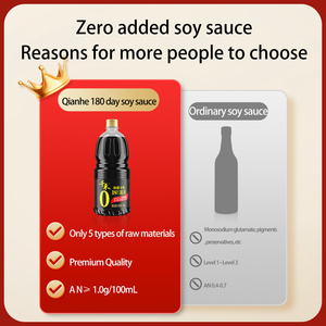 <span class=keywords><strong>Sauce</strong></span> soja légère infusée sans additifs de la marque chinoise Qianhe en bouteille avec des ingrédients non-OGM - Product Image 6