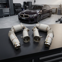 En stock : Downpipe d'échappement CSZ en acier inoxydable 200 cellules pour BMW M5 G90 G99 S68 4.4TT V8, compatible avec les collecteurs de course