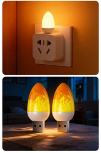 مصباح LED بتأثير اللهب، إضاءة ديناميكية على شكل شعلة، للاستخدام في الفنادق، يخلق أجواء احتفالية، يعمل بالطاقة عبر USB، مع وميزة الوميض - Product Image 6