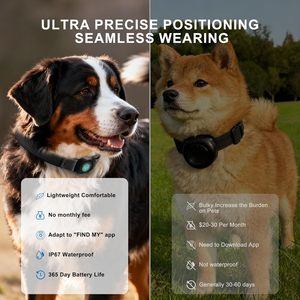 Collar GPS Vebiso para Perros, Nailon Negro, Rastreo en Tiempo Real, Compatible con Apple Find My (Solo iOS), Sin Cuota Mensual - Product Image 3