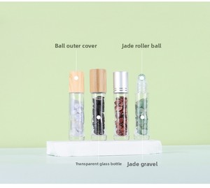 Bouteilles roll-on en jade fantaisie de 10 ml avec capuchon en bambou naturel de la meilleure qualité pour parfum - Product Image 5